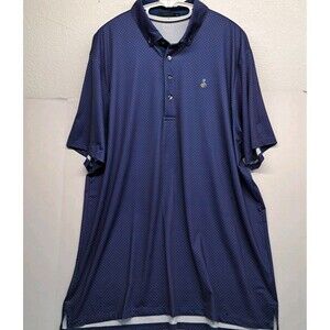 Greyson Diamond Pattern Blue/pink Golf Polo Shirt Performance Men's 2XL